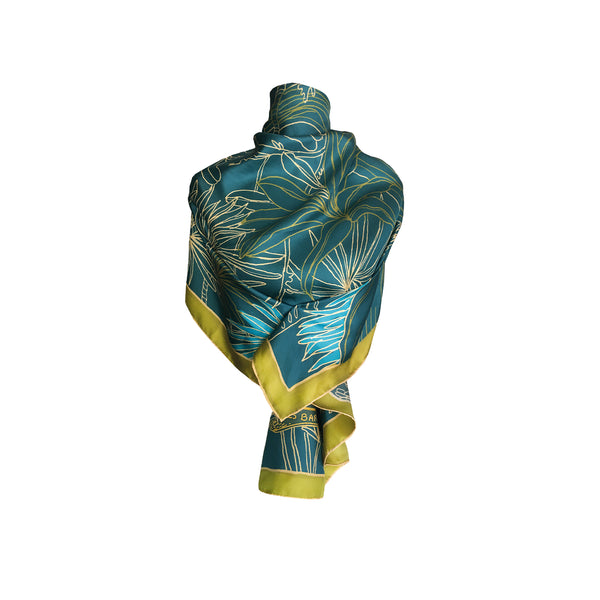 LEAF | Silk scarf (Green version)